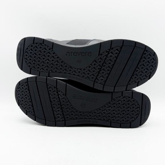 Revere Womens Panama Sneakers US 11 M EU 42 Black Leather Slip On NIB - Picture 11 of 12